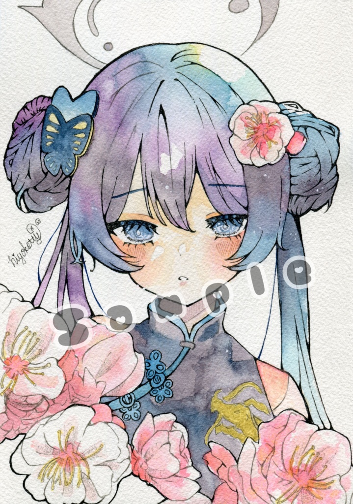 【原画A5サイズ】ブルーアーカイブ 竜華キサキ