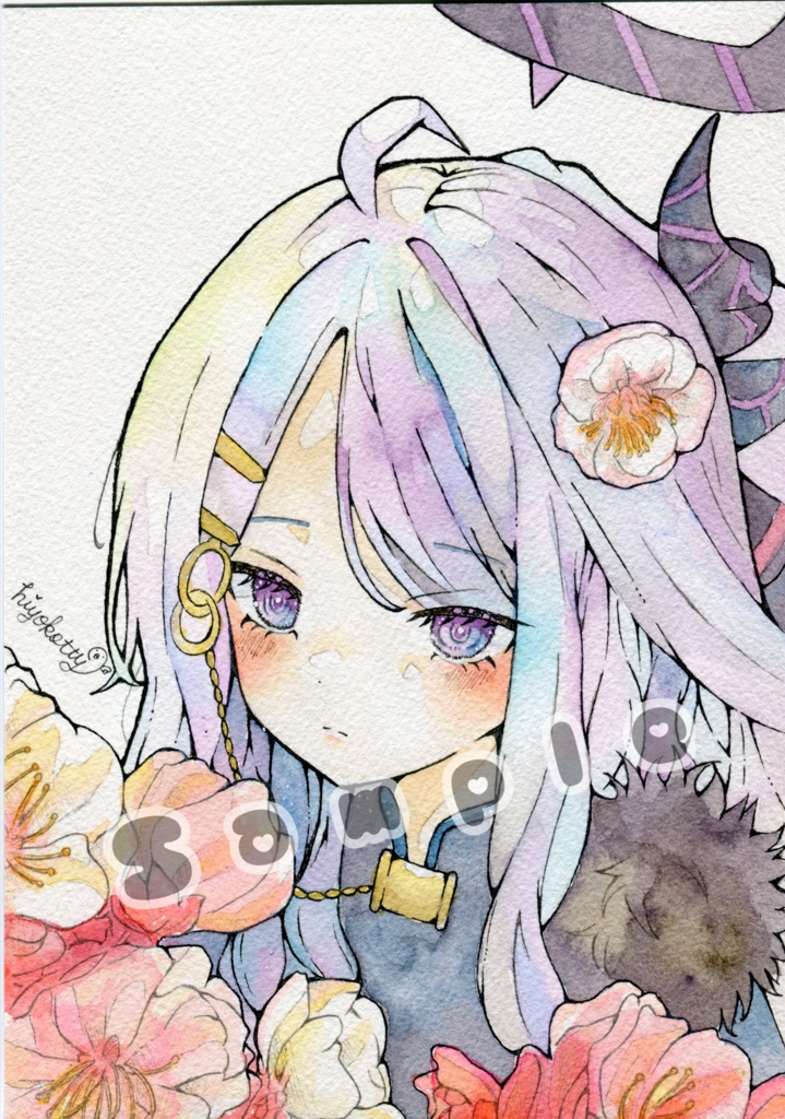 【原画A5サイズ】ブルーアーカイブ  空崎ヒナ