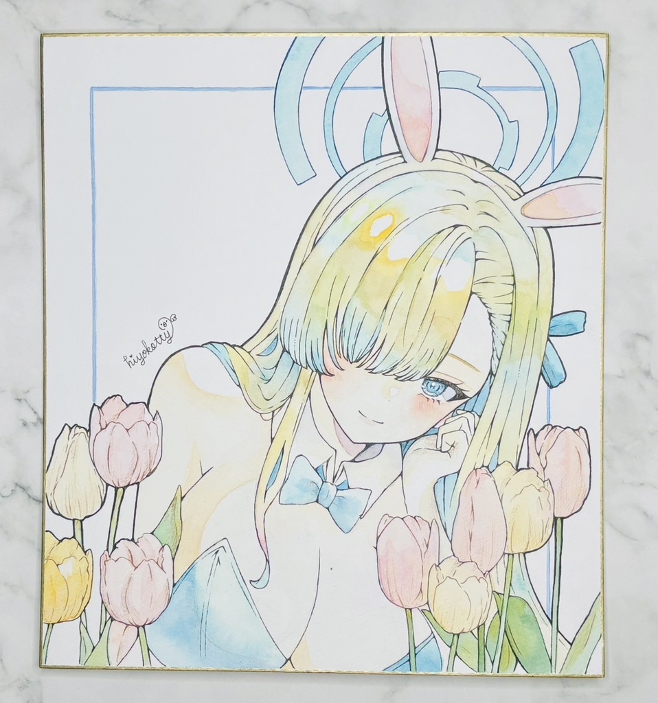 【原画色紙】ブルーアーカイブ 　一之瀬アスナ
