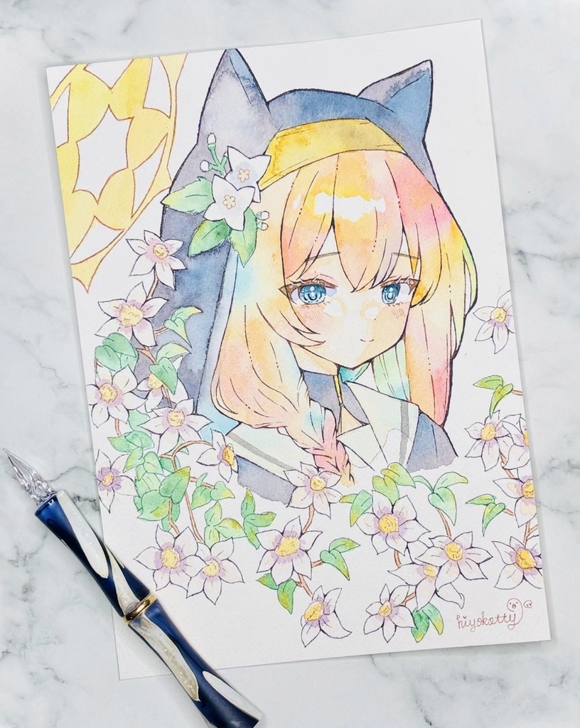 【原画A5サイズ】ブルーアーカイブ 伊落マリー