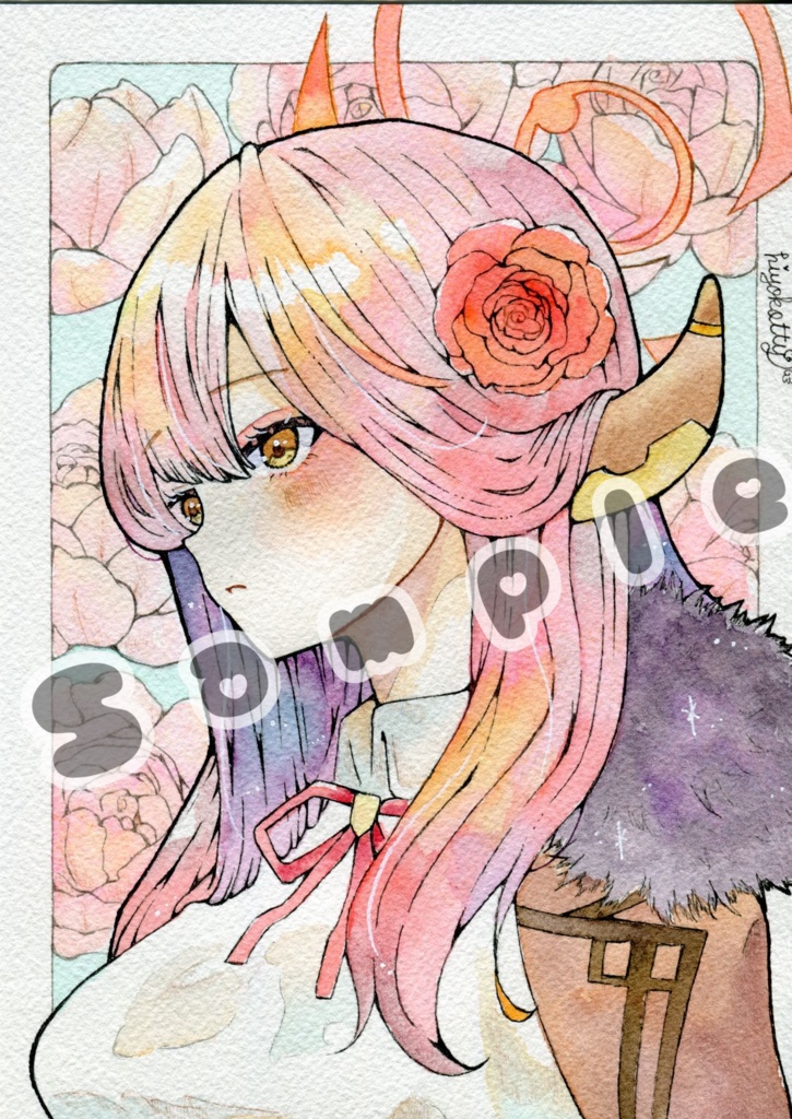 【原画A5サイズ】ブルーアーカイブ 陸八魔アル