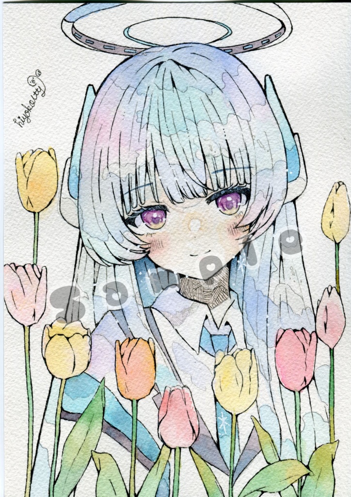 【原画A5サイズ】ブルーアーカイブ 生塩ノア