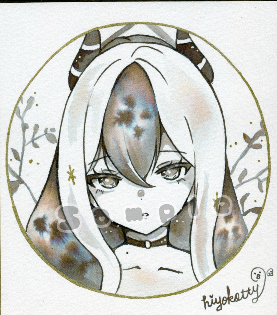 【原画色紙】ブルーアーカイブ 鬼方カヨコ