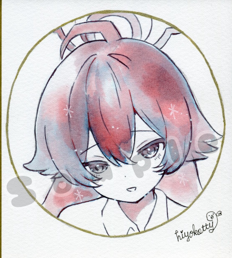 【原画色紙】ブルーアーカイブ 小鳥遊ホシノ