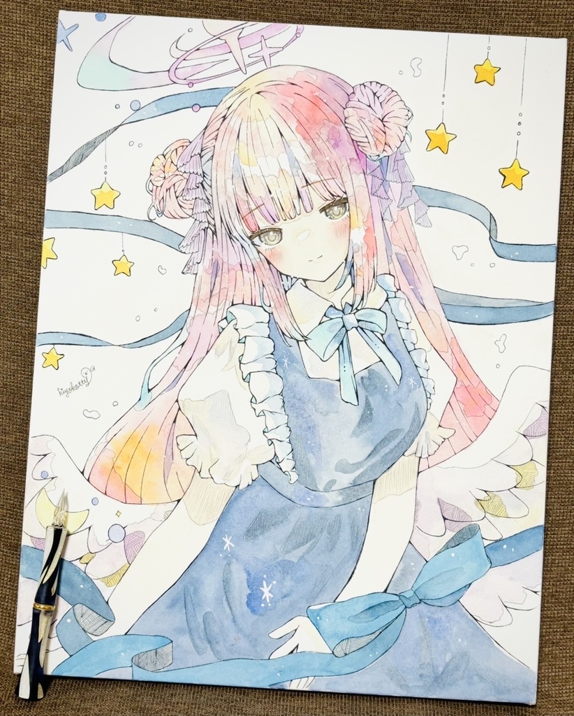 【F6サイズ額装原画】ブルーアーカイブ 聖園ミカ