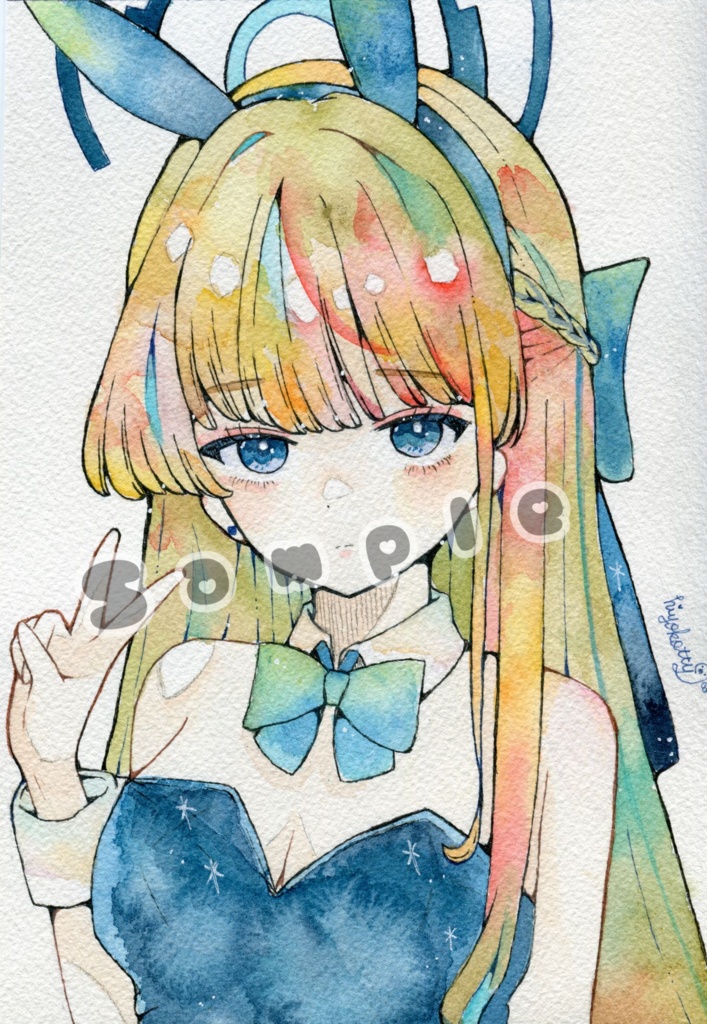 【原画A5サイズ】ブルーアーカイブ 飛鳥馬トキ