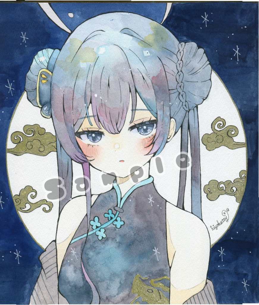 【原画色紙】ブルーアーカイブ  竜華キサキ