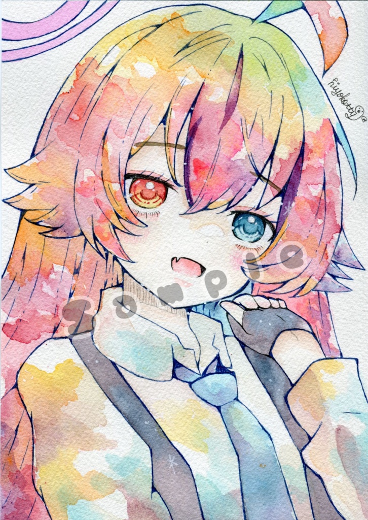 【原画A5サイズ】ブルーアーカイブ 小鳥遊ホシノ