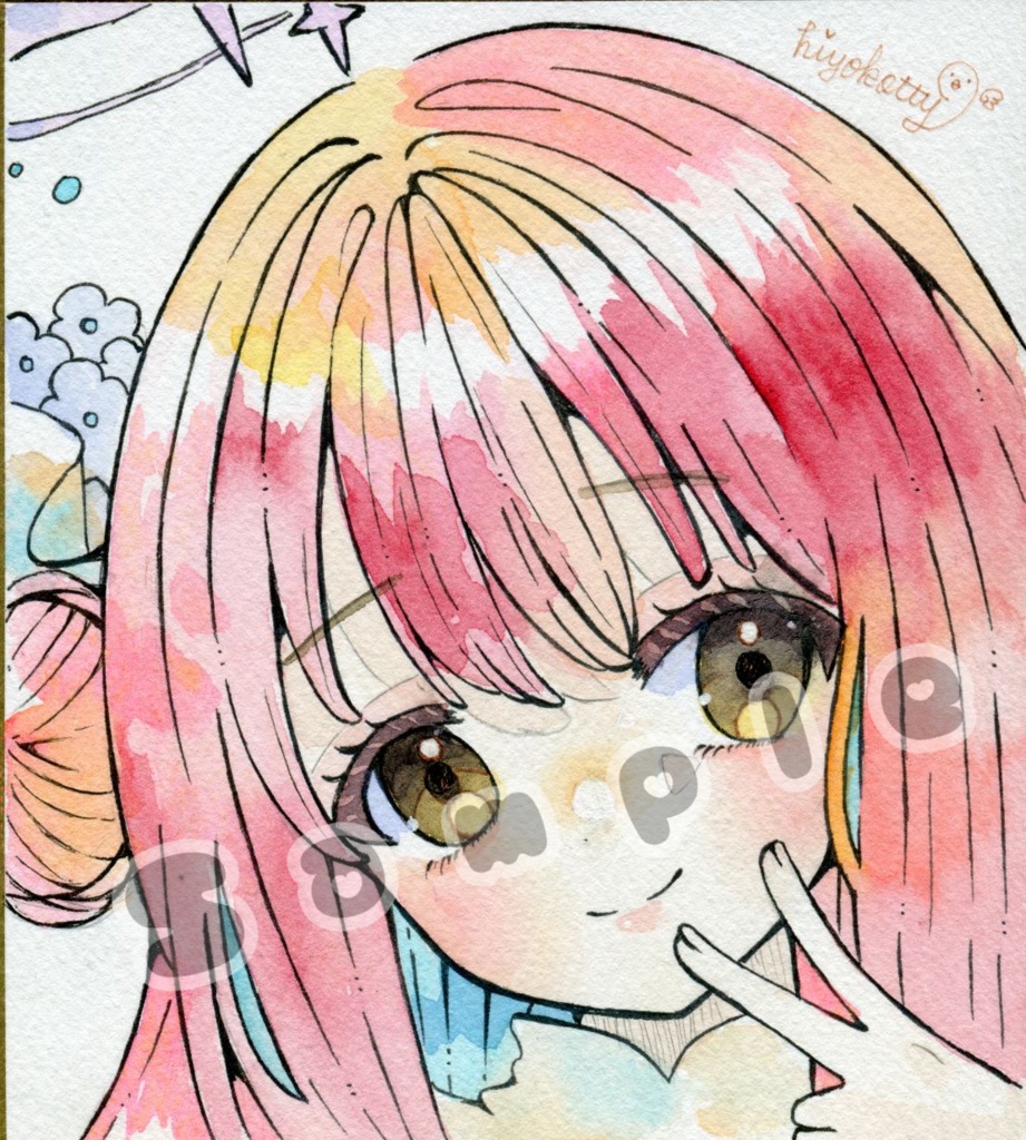 【原画色紙】ブルーアーカイブ 聖園ミカ