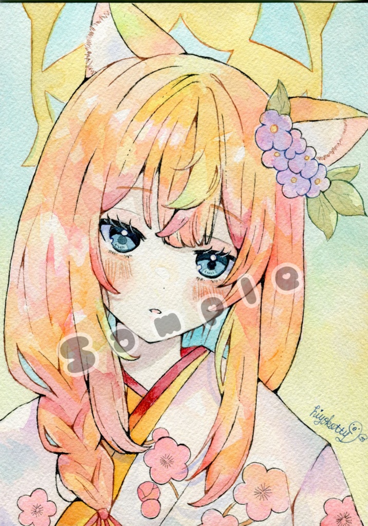 【原画A5サイズ】ブルーアーカイブ 伊落マリー