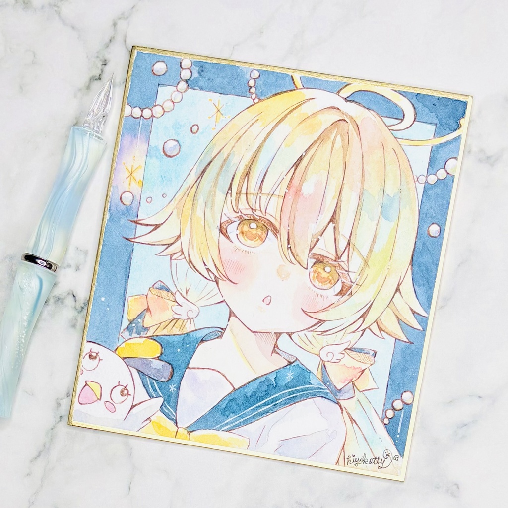 【原画色紙】ブルーアーカイブ 阿慈谷ヒフミ