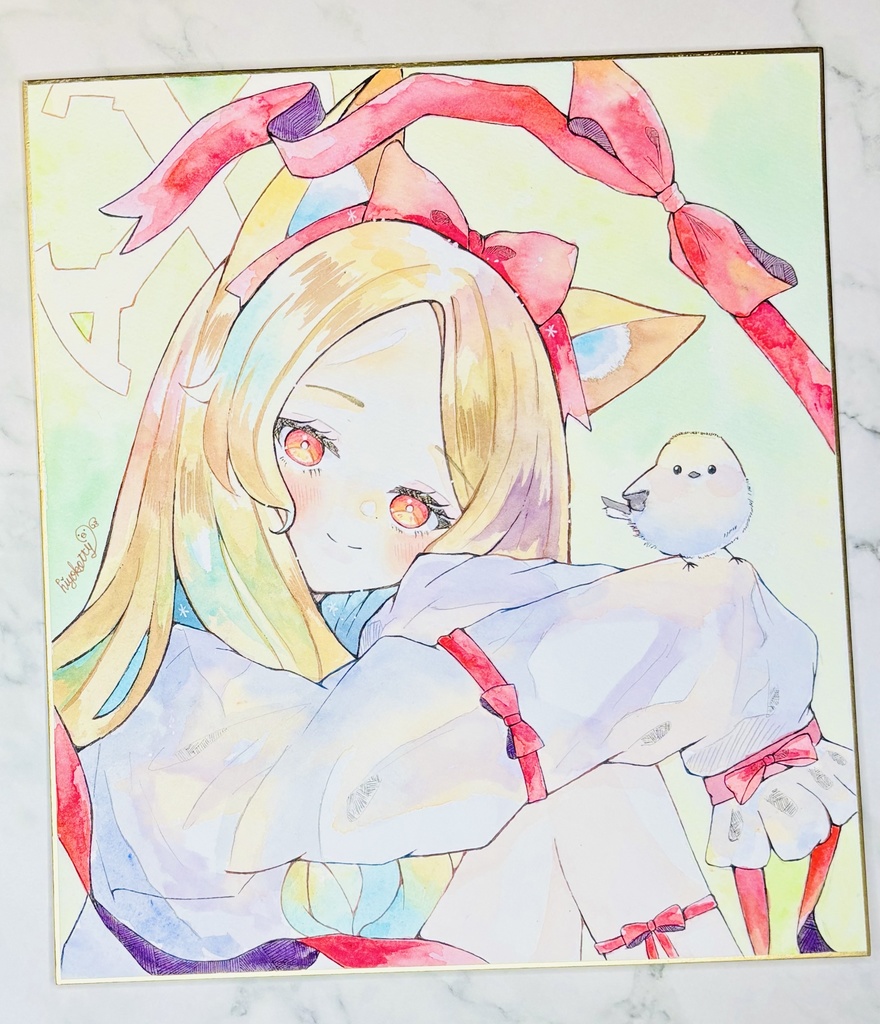 【原画色紙】ブルーアーカイブ 百合園セイア