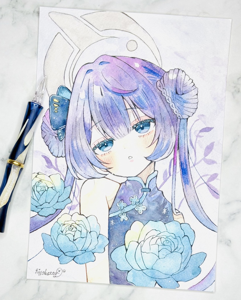 【原画A5サイズ】ブルーアーカイブ 　竜華キサキ