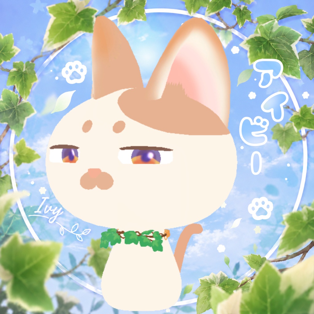 【近日公開】VRChat＆Cluster用　ネコアバター　「アイビー」