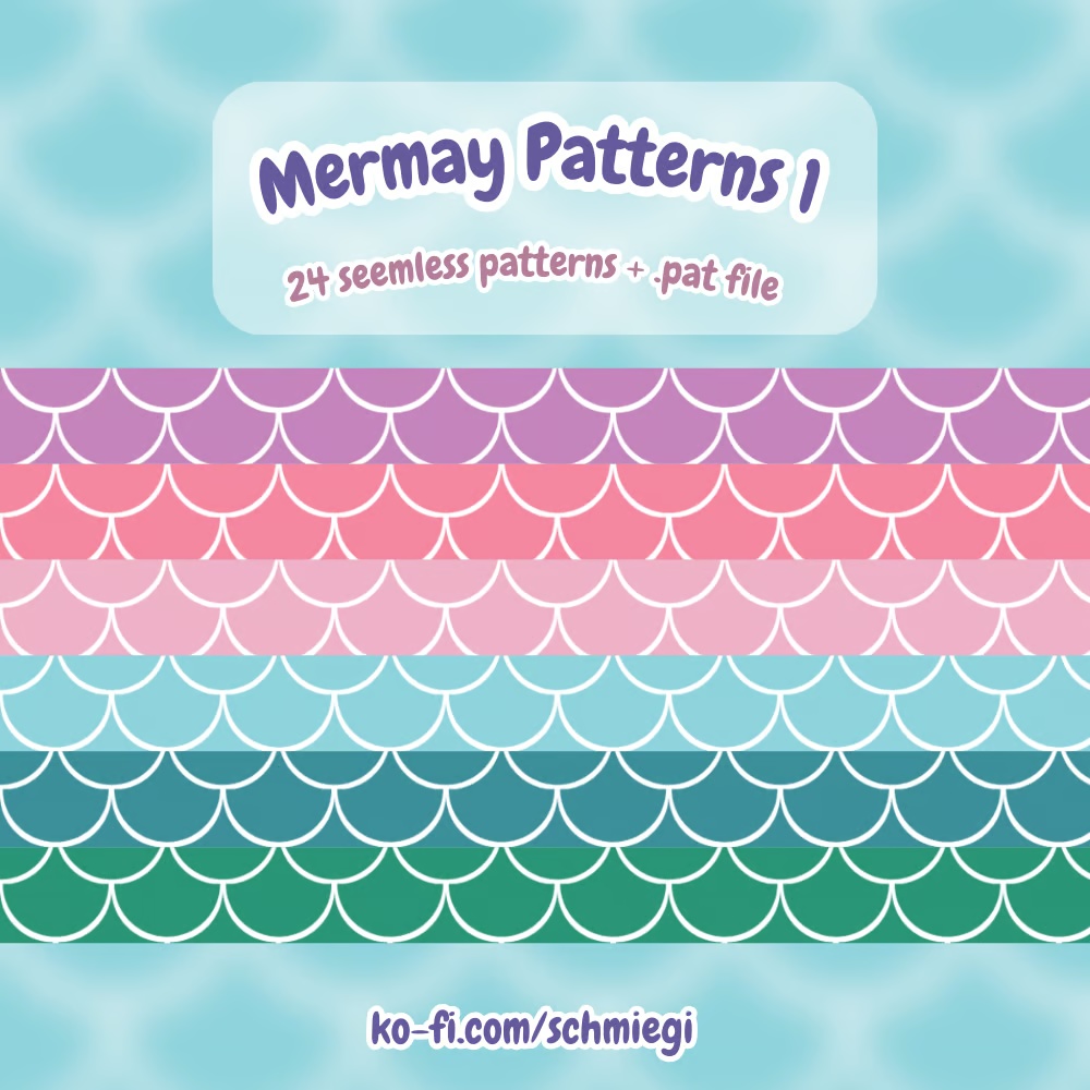 [Free Download] Mermaid Scales - Pattern Set