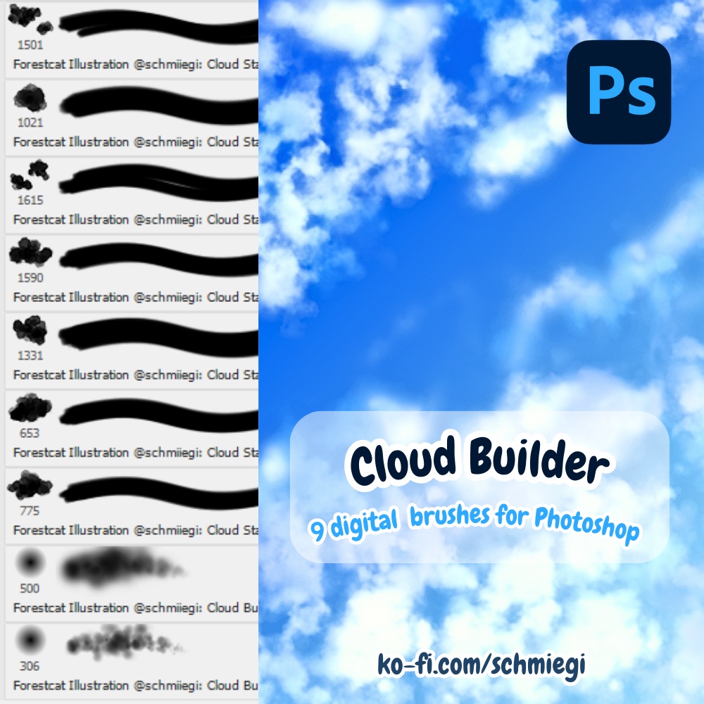 [Paid] Cloud Builder - Photoshop Brushes