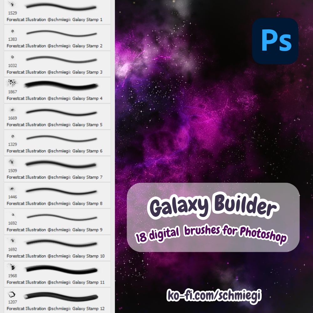 [Paid] Galaxy Builder - Photoshop Brushes