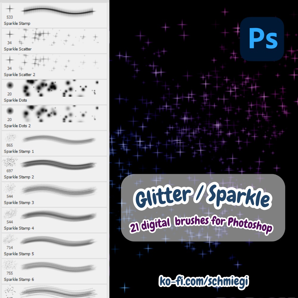 [Paid] Glitter - Photoshop Brushes
