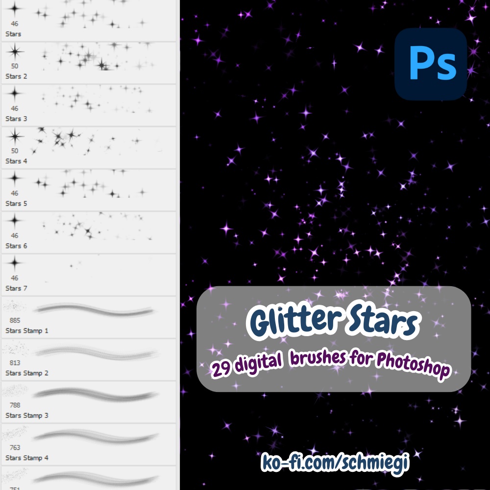 [Paid] Glitter - Photoshop Brushes