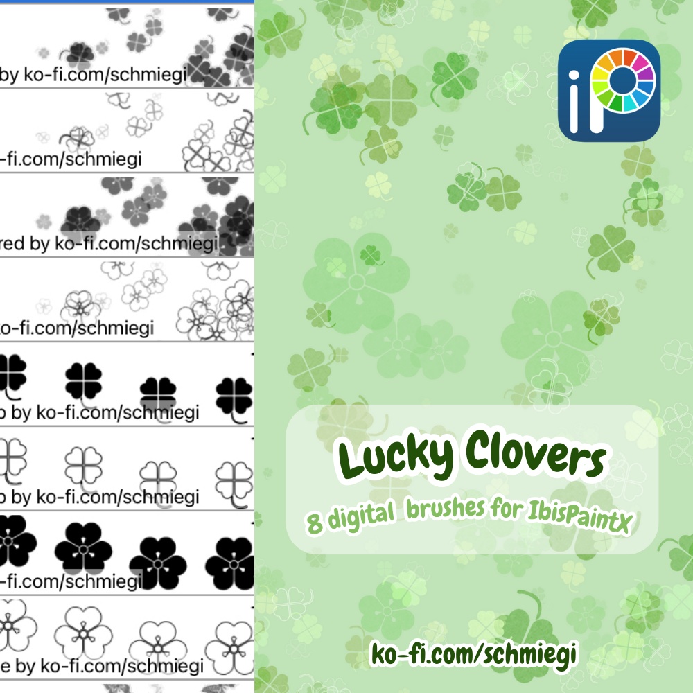 [Free Download] Lucky Clovers - IbisPaintX Brushes