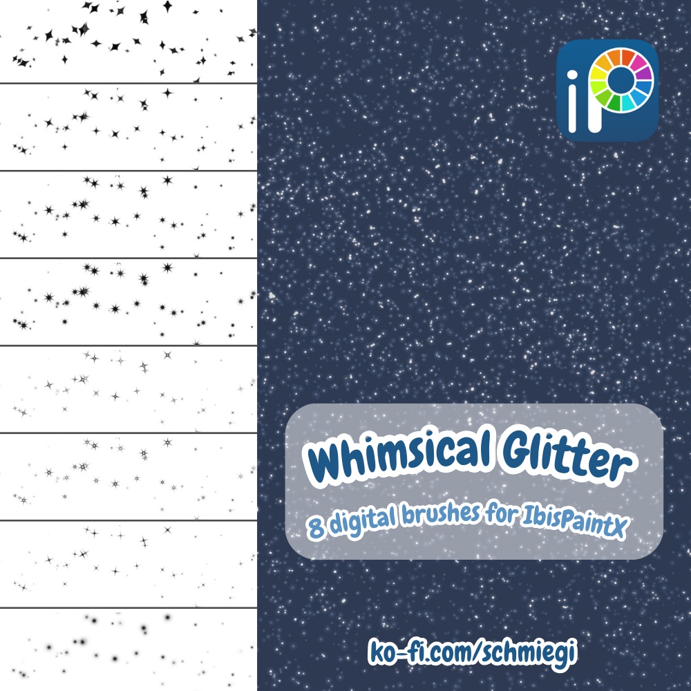 [Free Download] Whimsical Glitter Brushset for IbisPaintX