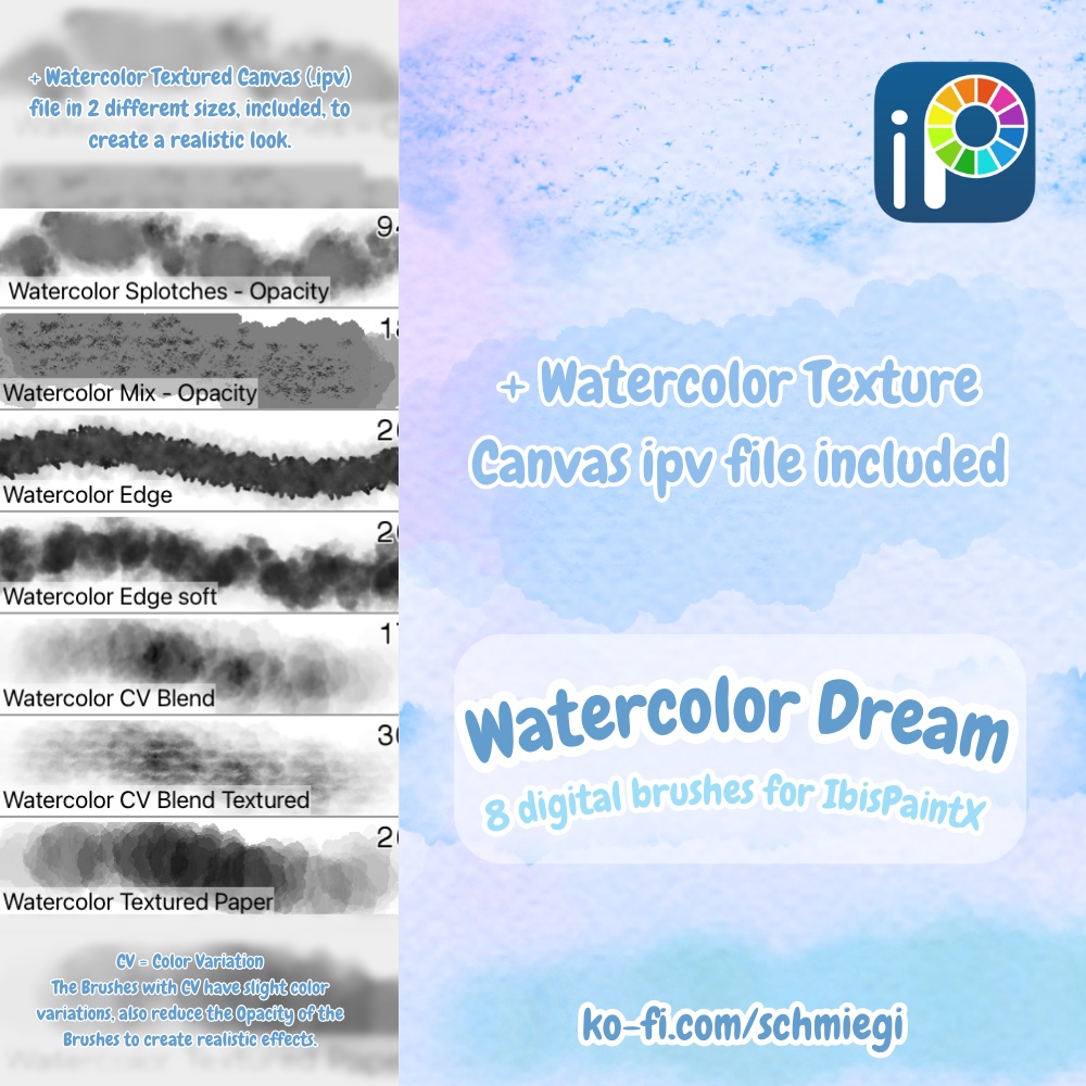 [Free Download] Watercolor Brush Set for IbisPaintX