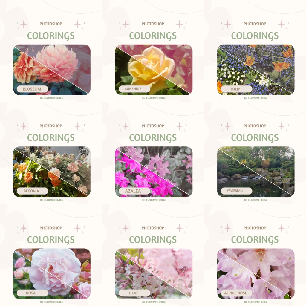Photoshop Coloring Bundle (Nature, Landscape)