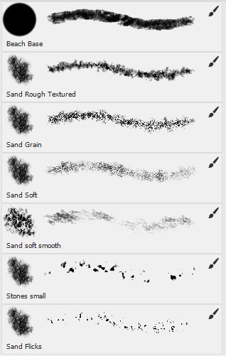 Sand, Grain Brushes for Photoshop