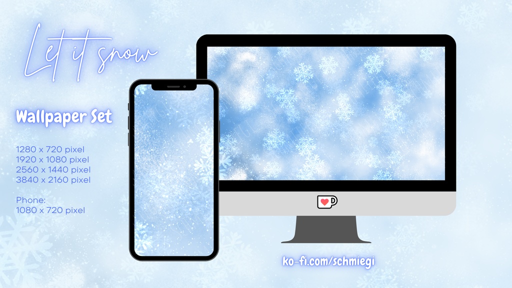 Let it Snow - Smartphone and Desktop Wallpaper Set