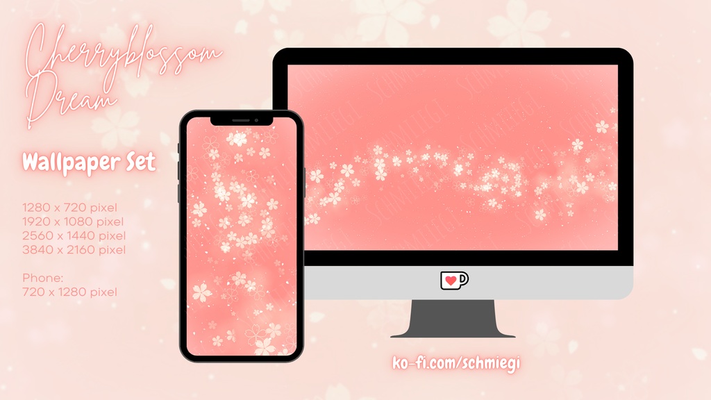 Cherryblossom Dream - Smartphone and Desktop Wallpaper Set