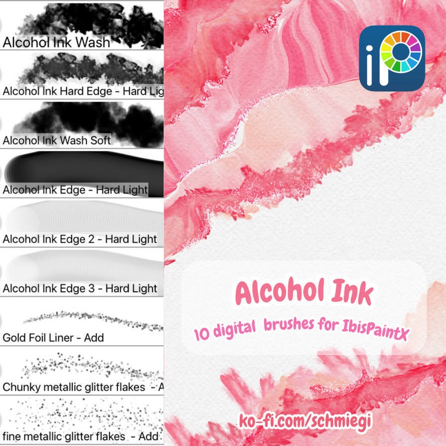 Faux Alcohol Ink Brushset for IbisPaintX