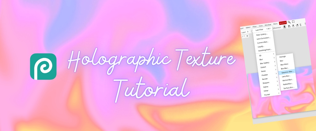 Tutorial - How to create a abstract (holographic) texture in Photopea, Photoshop