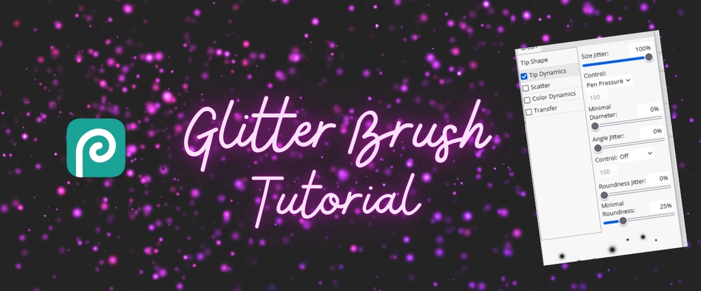Tutorial - How to create a glitter brush in Photopea, Photoshop