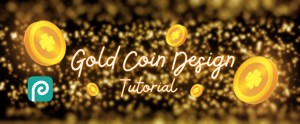 Tutorial - How to create a gold coin graphic in Photopea, Photoshop