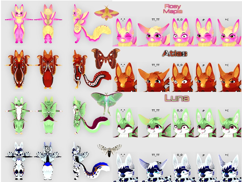 Moth Lepyphon VRChat Avatar