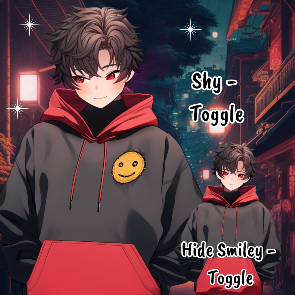 VTuber | Ben v2, the hoody lover | 22 emotions / toggles | Live2d model for Vtube Studio premade for streaming twitch, youtube, kick....