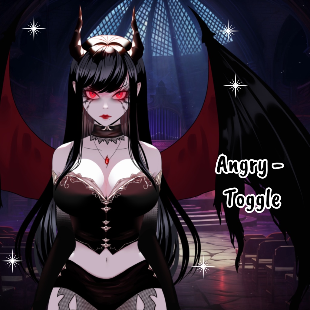 VTuber | Scarlet, the succubus | 13 emotions / toggles | Live2d model for Vtube Studio premade and streaming twitch, youtube, kick