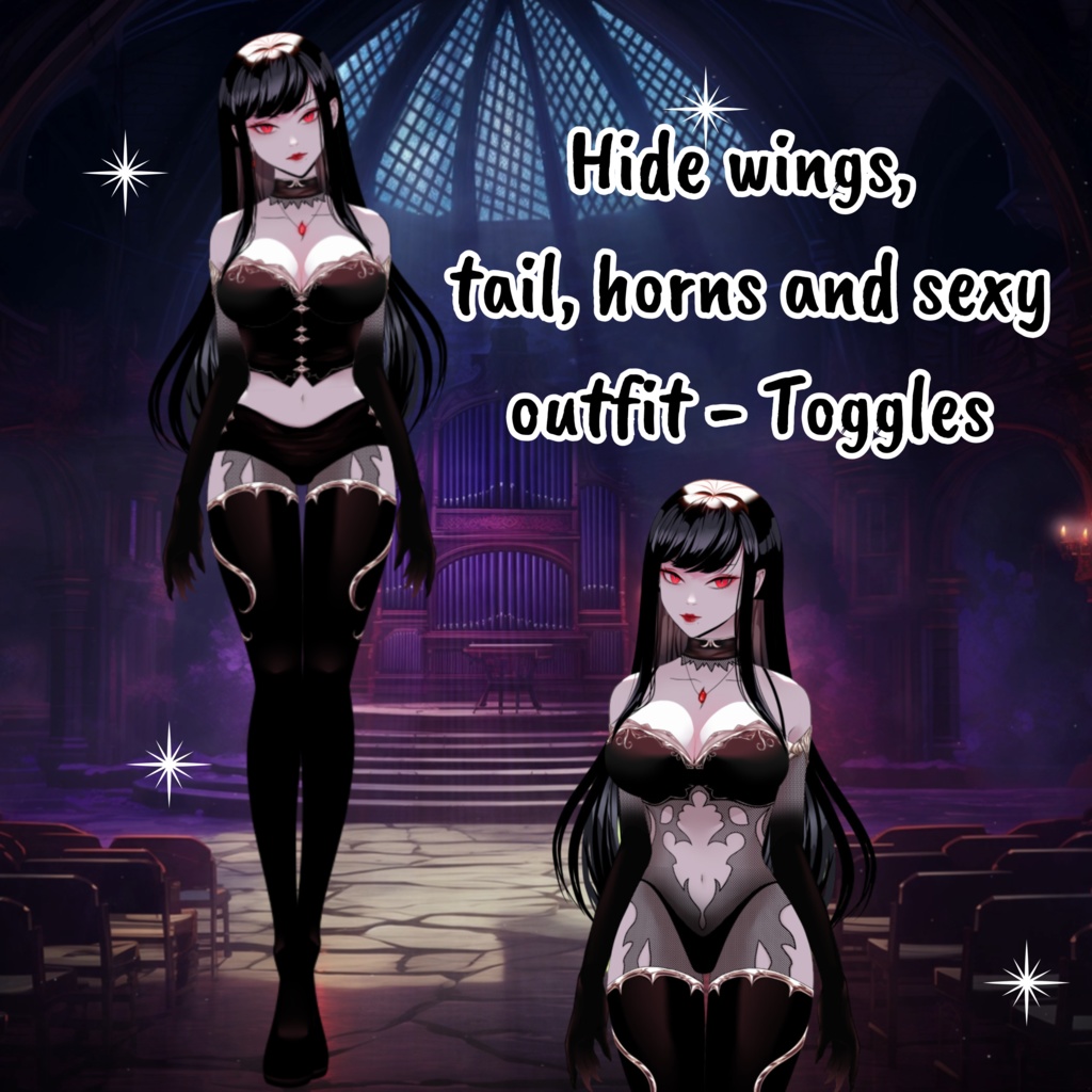 VTuber | Scarlet, the succubus | 13 emotions / toggles | Live2d model for Vtube Studio premade and streaming twitch, youtube, kick