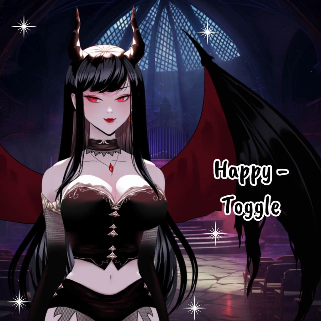 VTuber | Scarlet, the succubus | 13 emotions / toggles | Live2d model for Vtube Studio premade and streaming twitch, youtube, kick