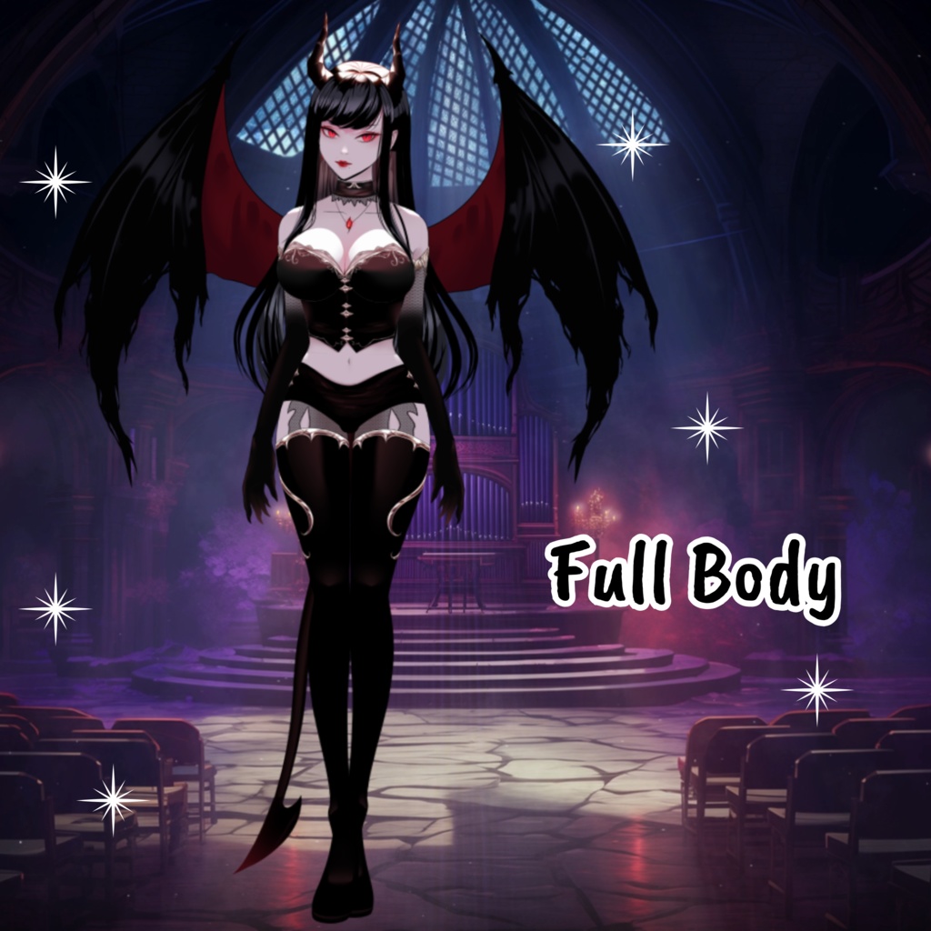 VTuber | Scarlet, the succubus | 13 emotions / toggles | Live2d model for Vtube Studio premade and streaming twitch, youtube, kick