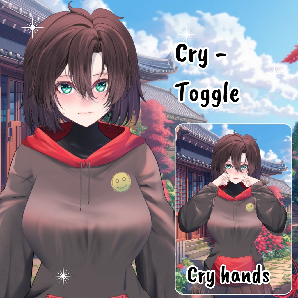 VTuber | Jenny, the hoodie girl | >25 toggles/slider | Live2d model for Vtube Studio premade and streaming twitch, youtube, kick, tiktok