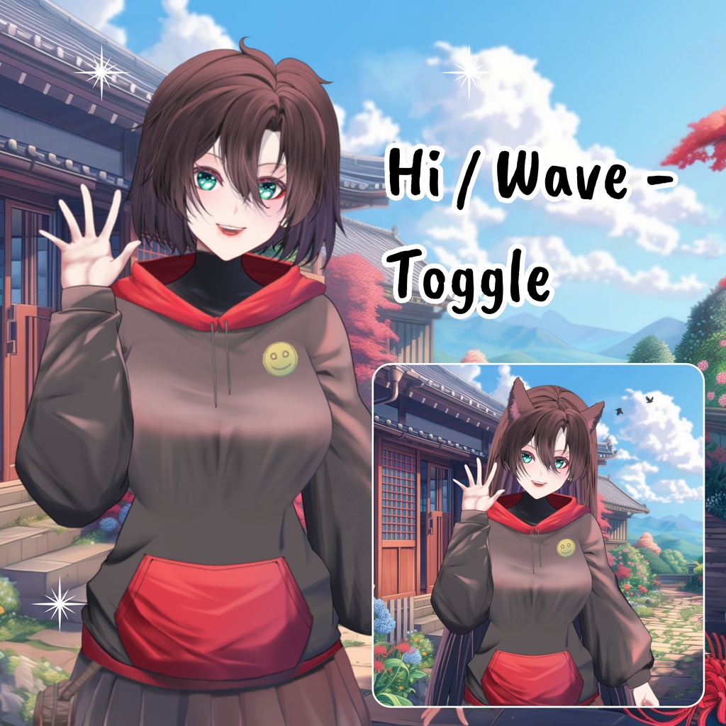 VTuber | Jenny, the hoodie girl | >25 toggles/slider | Live2d model for Vtube Studio premade and streaming twitch, youtube, kick, tiktok