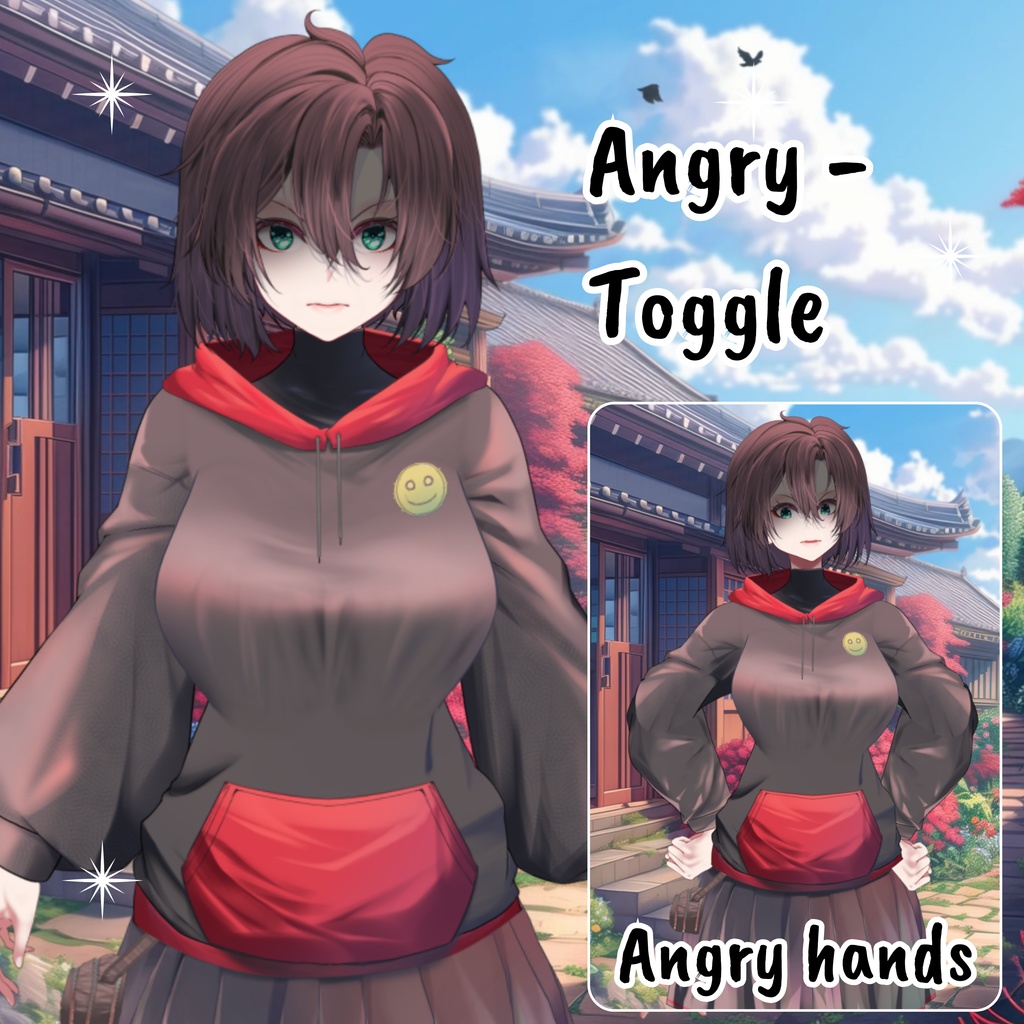 VTuber | Jenny, the hoodie girl | >25 toggles/slider | Live2d model for Vtube Studio premade and streaming twitch, youtube, kick, tiktok