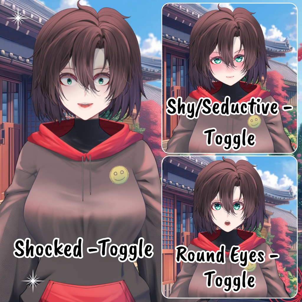 VTuber | Jenny, the hoodie girl | >25 toggles/slider | Live2d model for Vtube Studio premade and streaming twitch, youtube, kick, tiktok