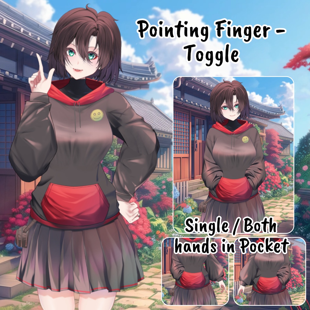 VTuber | Jenny, the hoodie girl | >25 toggles/slider | Live2d model for Vtube Studio premade and streaming twitch, youtube, kick, tiktok