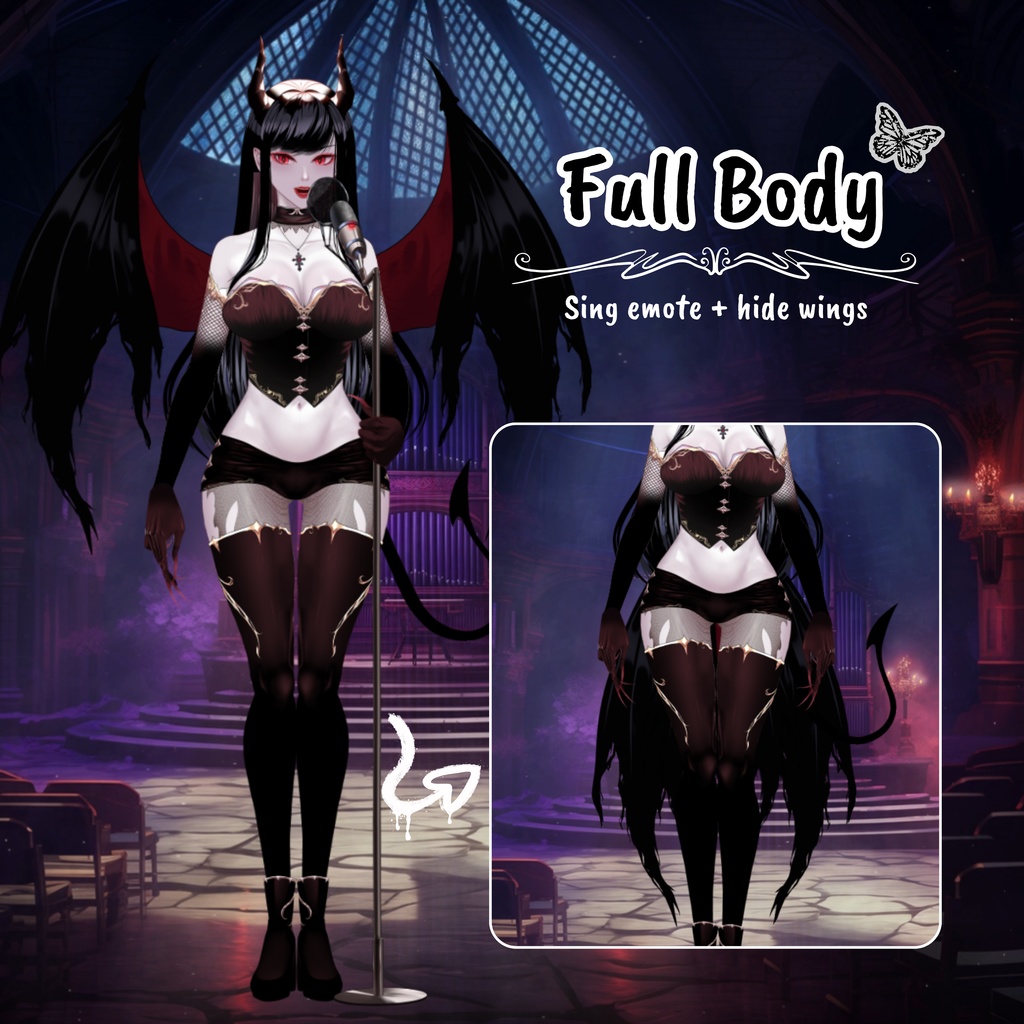 VTuber | Scarlet v2, the succubus | >30 emotions / toggles | Live2d model for Vtube Studio premade and streaming twitch, youtube, kick