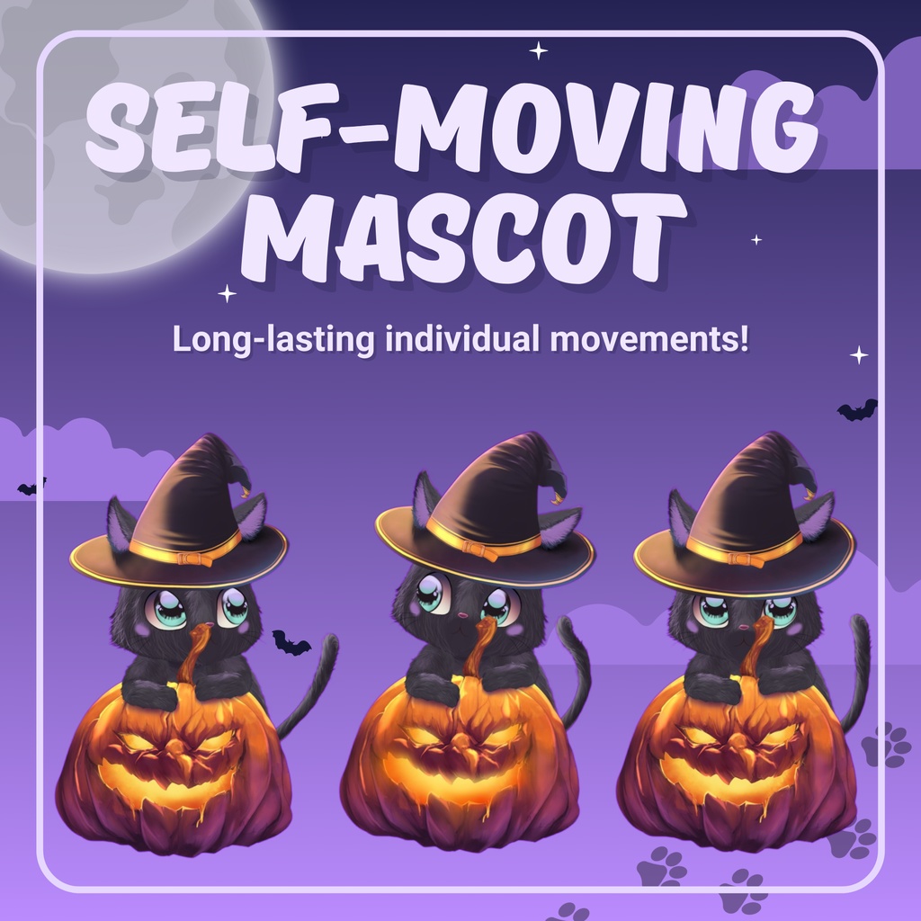VTUBER ASSET | Cat Pumpkin Mascot | TTS pet | Animated Live2D item for "VTube Studio" | Vts P.O.G. ready | Streaming on Twitch, Youtube...