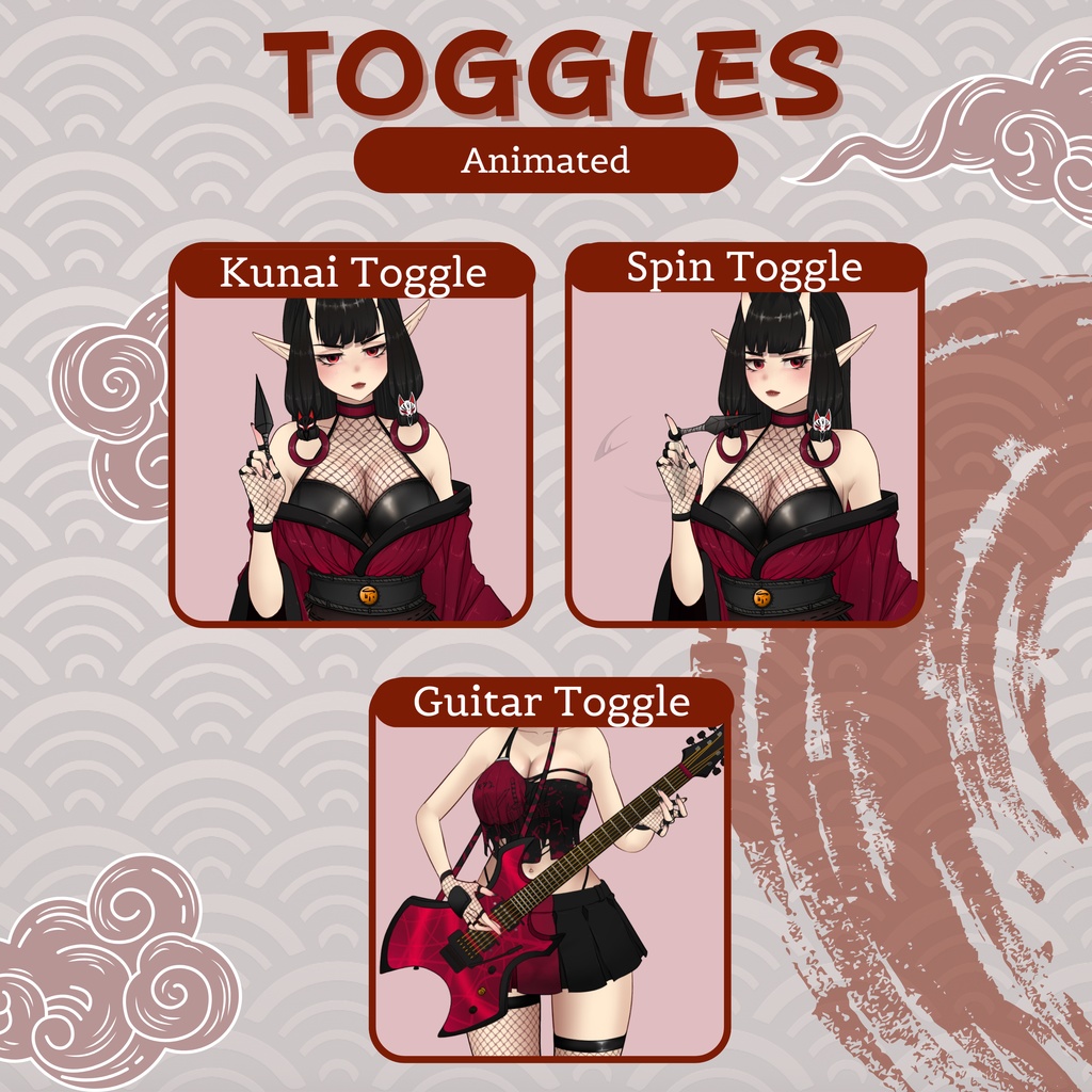 VTuber | Nicole, the yokai | Customizable Live2d premade model for Vtube Studio, streaming on twitch, kick, youtube | >25 emotions / toggles