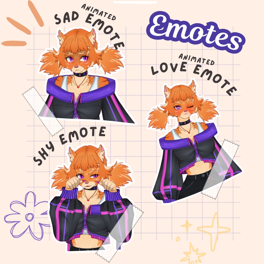 VTuber | Jasmine, the cat | Customizable Live2d premade model for Vtube Studio, streaming on twitch, kick, youtube | >15 emotions / toggles