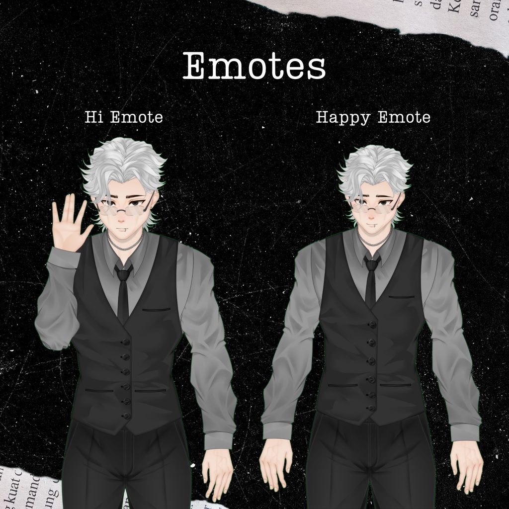 VTuber | Seth, the gentleman | Customizable Live2d premade model for Vtube Studio, streaming on twitch, kick, youtube | >15 emotions/toggles